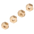 Miniatyrbild 3 av 8: RC Hjul Hex Adaptrar Mässing Robust Hållbar Utsökt Utseende Enkel Installation RC Hex Nav Förlängning för Axial6mm