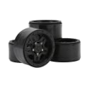 Miniatyrbillede 8 af 8: 4 stk. plastik RC bilhjul til 1/10 fjernstyret bil til AXIAL SCX10 90046 Sort