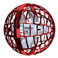 Miniatyrbillede 2 af 8: Flyvende bold legetøj farverigt lys USB opladning intelligent sensor plast roterende flyvende bold globe rød