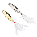 Miniatyrbillede 5 af 8: Fiskeske lokker Leech Shape Pailletter Hard Metal Spinner lokker til ferskvandssaltvandsørred Bass5g