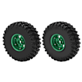 Pikkukuva 3 / 8: 2 kpl/setti 1,9 tuuman 120 mm pyörän vanteet renkaat Axial SCX10 D90 F350 1/10 RC-auton päivitysosille, vihreä musta