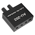 Miniatyrbillede 7 af 8: Stereo Mixer Audio Distributor 2 Input 2 Output 3,5 mm Jack Plug and Play Aluminiumlegering Audio Mix Forstärkare