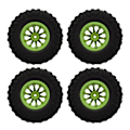Pikkukuva 8 / 8: 4 KPL 2.2 Tuuman RC-maastoauton renkaat nylonisella kolmionmuotoisella navalla RC-auton renkaat Axial SCX10 90046:lle, Traxxasille, Redcat GEN8:lle, vihreä