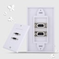 Pikkukuva 4 / 8: US 2-PORT VGA-pistorasiaseinäkiinnikepaneeli