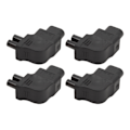 Miniatyrbillede 2 af 8: 4 stk IEC320 C8 til IEC320 C5 adapter retvinklet 2,5‑10A 250V computerstrømomformer til bærbar pc