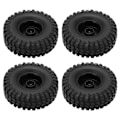 Pikkukuva 6 / 8: 4kpl 55mm etu- ja takarenkaat sekä 24-reikäiset vanteet AXIAL SCX24 1/24 RC-autolle, musta