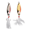 Miniatyrbilde 4 av 8: 2 stk Fiskelokker Metal Hard Baits Bass Trout Luminous Metal Fiske lokke Agn med Diskantkroker 10g