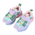 Miniatyrbilde 3 av 8: Rosa LED-sko for barn, størrelse 23, kunstig lær, pustende mesh, sklisikker, myk, lysende sneakers for 1-6 år gamle