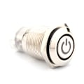 Miniatyrbild 2 av 8: 1 styck 16mm 1NO 1NC Anslutning 12V Metall LED Vippströmbrytare Låsande Tryckknapp