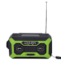 Miniatyrbillede 5 af 8: Håndsvinget Nødvejrradio AM/FM Skift Batteriindikator Lommelygte Solenergi Power Bank til Udendørs Camping Grøn EU Version