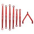 Pikkukuva 5 / 8: Metallinen Linkage Pull Rod Tie Rod -sarja AXIAL SCX24 1/24 kauko-ohjattavan auton kuoren osille Punainen