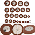 Miniatyrbilde 6 av 8: 25 stk Multi Size Sax Leather Pads Erstatningssett for Tenorsaxofon