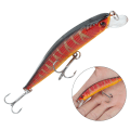 Miniatyrbilde 7 av 8: 5 stk plastsimulering Minnow Long Shot lokkeagn med diskantkrok fiskeutstyr6#
