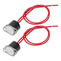 Miniatyrbild 1 av 8: 2 st termisk kontrollbrytare vattentät bimetallisk sensor snabb respons termostat temperatursensor 10A 250V 120℃