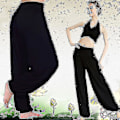 Miniatyrbild 3 av 7: Yoga Harem-byxor för kvinnor XL Svart