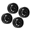 Miniatyrbilde 8 av 8: 4 stk. For SCX10 Hjulnav Sølv Svart Aluminium Legering Stabil Enkel å Installere RC Hjulnav for Traxxas Utskifting