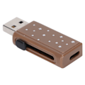 Miniatyrbillede 8 af 8: Flash Disk Bærbar Te Brun Plastik Push Pull Thumb Memory Stick til Informationslagring Dataoverførsel Gave Te Brun 64GB