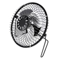Miniatyrbild 3 av 8: Mini solfjäder 6V 3.5W USB solcellsdriven svart polysilikonmaterial bärbar solpanel fläkt för picknick fiske