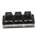 Miniatyrbilde 3 av 8: 3-tast minitastatur Rød bryter Varmt utskiftbar Fargerik bakgrunnsbelysning DIY tilpasset programmerbar USB enhåndstastatur for jobbspill