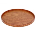 Miniatyrbillede 1 af 8: Træ serveringsbakke rund holdbar enkel elegant stil bred applikation blank overflade stabil struktur træbakke 21 cm