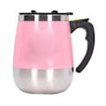 Miniatyrbild 7 av 8: Självrörande mugg Automatisk blandning Magnetisk mugg Rostfritt stål Kaffe kopp för drycker Te Varm choklad MjölkRosa