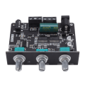Miniatyrbilde 2 av 8: 2.1-kanals Bluetooth Power Amplifier Board Diskant Bass APP-kontroll Bluetooth 5.1 forsterkermodul