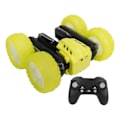 Miniatyrbilde 7 av 8: 2.4G Dobbeltsidig RC Stuntbil 360 Graders Flipping Roterende Lyd Lys Oppladbar Fjernstyrt Stuntbil Gul Enkelt Batteri