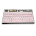 Miniatyrbillede 4 af 8: 10 tommer Transparent Trådløst Bluetooth Tastatur Multi Enhed Forbindelse Baggrundsbelysning Ultra Tyndt Tablet Tastatur til Laptops Telefoner Pink