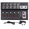 Miniatyrbillede 1 af 8: MIX5210 Lydmixer Digital Mixer 10-kanals kompakt studiemixer Keyboards Mixer til hjemmestudieoptagelse 100‑240V EU-stik