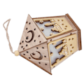 Miniatyrbild 4 av 8: Trähusformad LED-ljuspendelprydnad Ramadan-festivaler inomhusdekorationer (B)