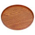 Miniatyrbilde 3 av 8: Tretjenerbrett i tre, rundt, holdbart, enkelt, elegant stil, bredt bruksområde, blank overflate, stabil struktur, 27 cm