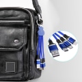 Miniatyrbild 6 av 8: Universell 3 i 1 USB-laddare datakabelkontaktledning för iPhone Android (blå)