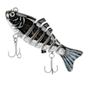 Miniatyrbild 8 av 8: Fiskebete Tåligt Imitationsplast Falskt Multi-ledad Swimbaits Långsamt Sjunkande Glidebait5#