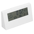 Miniatyrbild 5 av 8: Digital väckarklocka Snooze-funktion LCD Tid Datum Temperatur Fuktighet Display Sängbord Elektronisk klocka med ljus Vit
