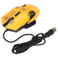 Miniatyrbilde 4 av 8: Kablet mus Ergonomisk RGB bakgrunnsbelyst Justerbar DPI 7 programmerbare taster Gaming Mus for Gaming Office Study Gul