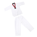Miniatyrbild 6 av 8: Taekwondo Uniform Randigt Modell Polyester Bomull med Bälte Kampsport Träningskläder för Nybörjare Idrottare Träning S