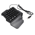 Miniatyrbild 6 av 8: Enhandsspeltangentbord 35 tangenter Bärbar speltangentbord Bakgrundsbelysning Gamingtangentbord Ergonomisk spelkontroll för Windows 7 8 10 PC