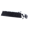 Miniatyrbillede 6 af 8: Mekanisk tastatur Kablet musesæt Ergonomisk tastatur og mus Belysning Gaming Keyboard Mus til Windows