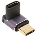 Pikkukuva 8 / 8: USB C oikeakulmasovitin naaras-uros 40Gbps PD240W lataus 8K 60Hz Middle Bend Type C 4.0 sovitin PC-puhelimeen