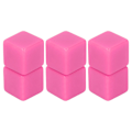 Miniatyrbild 3 av 8: 6st Blank set rätvinklig plast hexaedriska kuber Klassrumsbrädspel DIY Math Counting Undervisningsfest Favor Fun Pink