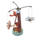 Miniatyrbillede 3 af 8: Dobbeltdækker Roterende Legetøj Blik Nostalgi Roterende Fly Legetøj Roterende Dobbeltdækker Ornament