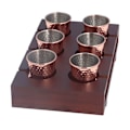Miniatyrbilde 5 av 8: 6 stk 100 ml kobberbelagt Moscow Mule-krus i rustfritt stål, cocktailkoppsett med oppbevaringsholder for hjemmefest