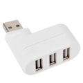 Miniatyrbild 3 av 8: USB-hubbartsportar USB 2.0 Mini Rotate Splitter Adapter Hub för PC Notebook Laptop Mac Vit