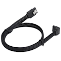 Pikkukuva 2 / 8: Serial ATA Cable 7P Elbow Hard Disk Data Cable Serial ATA3.0 Adapter Colored Mesh Line StyleBlack (kyynärpää)