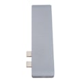 Miniatyrbild 5 av 8: Dockningsstation 10Gbps 5Gbps USB3.0-gränssnitt Minneskortläsare Lättviktig Portabel Typ C Hub för MacBook Grå