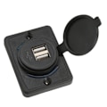 Miniatyrbilde 5 av 8: 3.1A 5V Dobbel USB Bil Lader LED Rask Lading Universell for 12‑24V Skip Biler Bobiler