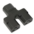 Miniatyrbilde 8 av 8: IEC320 C14 til dobbel IEC320 C21 strømadapter C14 hann til dobbel C21 hunn 1 i 2 ut strømadapter 125V-250V