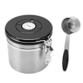 Miniatyrbillede 2 af 8: Kaffebeholder i rustfrit stål med lufttæt beholder til kaffe med 30 ml ske, datosporing, kaffekande til opbevaring af 1,2 l, rustfrit stål