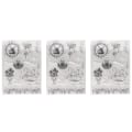 Miniatyrbilde 1 av 8: 3 stk klart stempel Unik design Resirkulerbare transparente pregingstempler for DIY Scrapbook Crafts