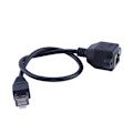 Pikkukuva 3 / 8: 30 cm:n RJ45 uros-naaras ruuvipaneelikiinnitys LAN Ethernet -verkkojatkokaapeli